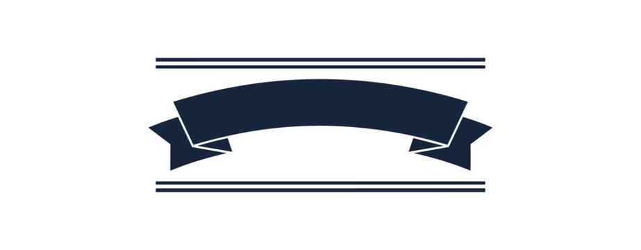 Decorative blue banner with lines on black background graphic