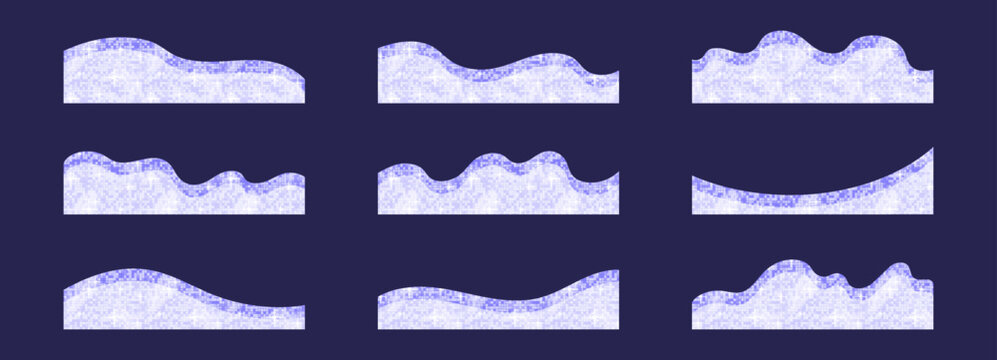 Shape separator curve for wave divider footer and website sparkle glitter. Cute gradation dream for unicorn vector banner and design web page. Shape header bottom for wave cloud corner