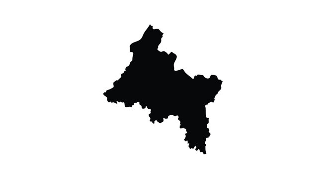 Bihar State Map Silhouette Icon India Geographic Outline