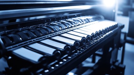 Obraz premium Large Industrial Filter Press in Operation