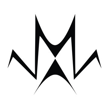 Sharp Minimalist Letter M Mountain Peak Pharmacy Logo.