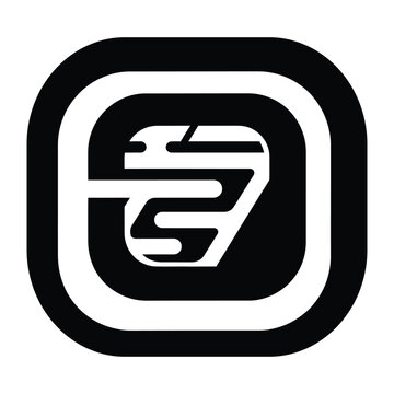 Abstract Geometric Fast Motion Slanted Lines pjarmacy Logo.