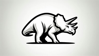 Obraz premium vector image of a triceratops
