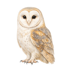 Fototapeta premium PNG Detailed barn owl illustration.
