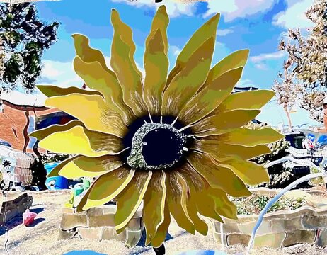 Sunflower windspinner