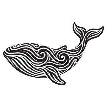 Zentangle Tribal Whale