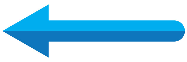 Obraz premium Straight long thin left vector arrow icon. blue Long arrow vector, icon. orange horizontal arrow. Vector illustration. Eps 10.