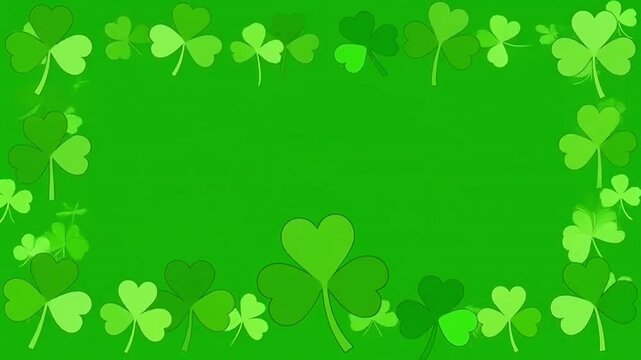 Saint Patrick&rsquo;s Day Green Shamrock Background Animation