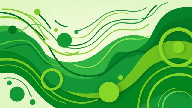 abstract green background with circles