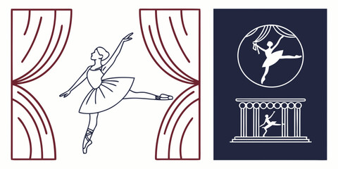 a ballerina in a dancing pose Vector © RABBI