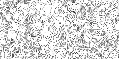 Minimal geographic relief pattern, flowing topography curves creating abstract terrain islands in monochrome style. © maseh