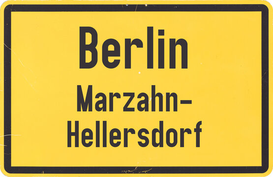Ortsschild Berlin Marzahn-Hellersdorf
