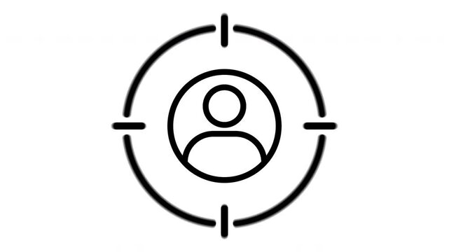 target user icon animation head hunting video footage