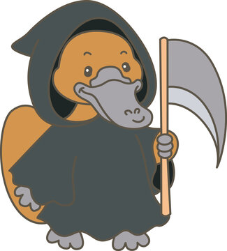 Cute set of platypus sticker with activity. Platypus 