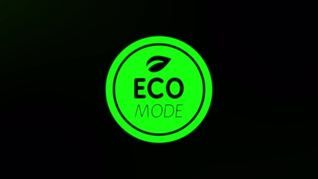 eco mode car icon dashboard light video gootage