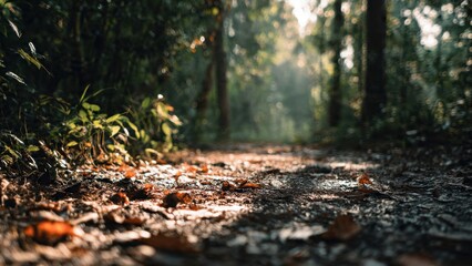 Sunlit Forest Path