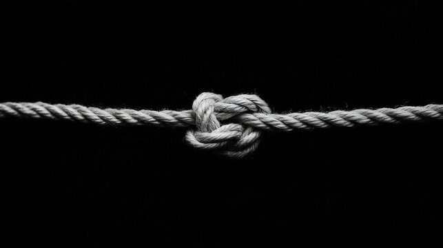 A knot in a rope.