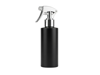 Obraz premium Elegant black spray pump bottle with a sleek metallic nozzle for liquid products