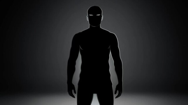 silhouette of a man in a suit