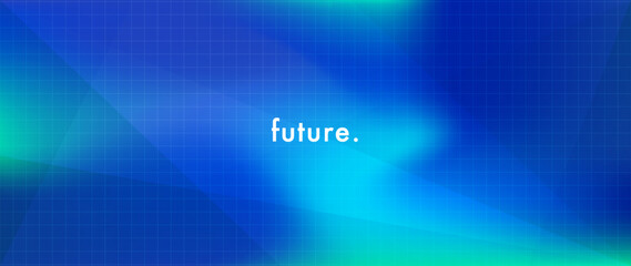 Futuristic blue gradient technology background with transparent geometric triangles, subtle grid texture. Modern digital design with text Future for innovation banners, tech digital presentations © Mariia