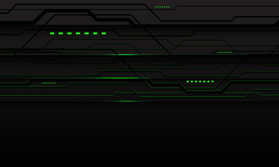 Abstract grey green circuit board technology connected lines electronics elements computer digital background vector
