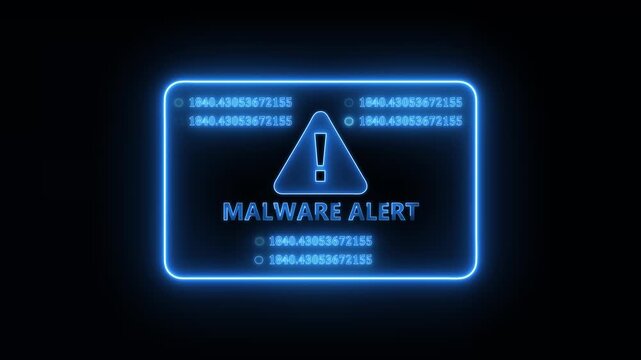 System security dashboard displaying malware alert on futuristic cyber defense interface with illuminated digital threat notification panel