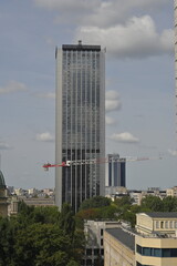 Obraz premium City architecture in Warsaw Poland with modern buildings