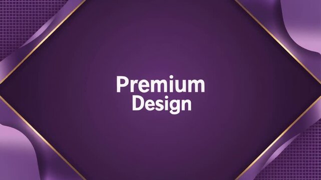 Geometric luxury purple background with gold accents and abstract shapes for premium design template