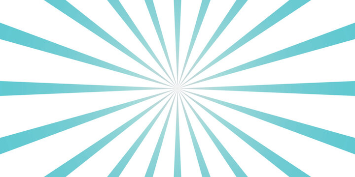 Cyan and white radial burst pattern with sharp lines emanating from a central point creating a dynamic sunburst or explosion effect