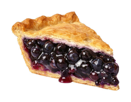 Delicious slice of blueberry pie.