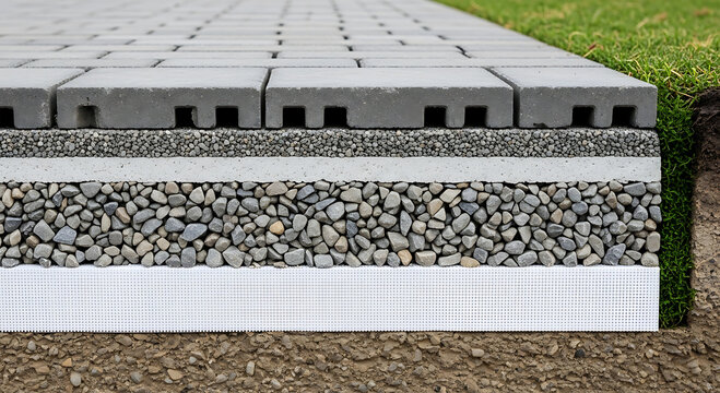 Ecological Cross Section of Multilayer Pavement with Gravel Filtration
