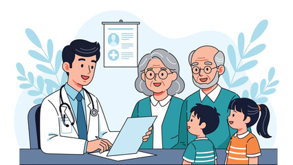Fototapeta premium Doctor consulting a patient through a computer screen