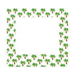 Fototapeta premium PNG Tropical palm tree border design.