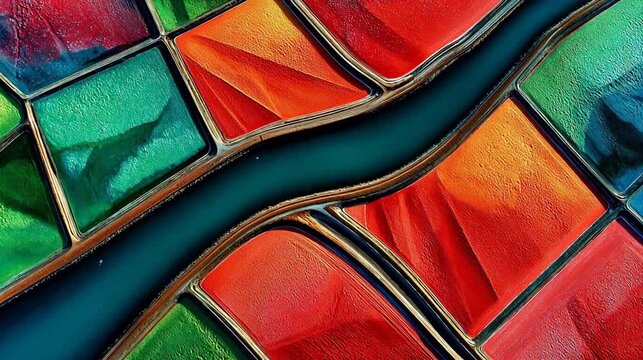 Colorful Salt Pans From Above