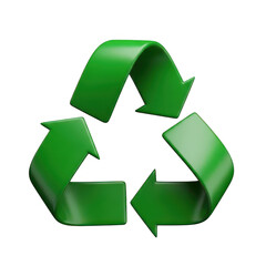 Obraz premium Recycling symbol isolated on transparent background