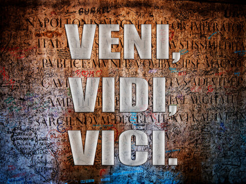 Veni, Vidi, Vici proclaimed famous Roman general Julius Caesar.