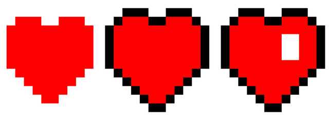 Obraz premium pixel heart pixel art