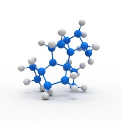 Fototapeta premium A 3d model of a chemical compound molecule