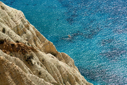 Cape Aspro cliffs, Pissouri, Cyprus stock photo