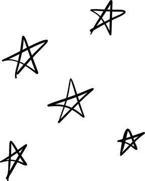 Scribble Stars Outline