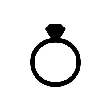 Ring silhouette icon vector illustration.
