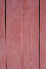 Red painted wooden wall. Abstract background and texture for design and ideas.