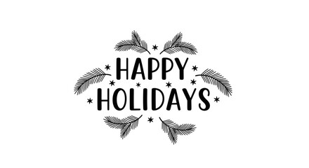 Fototapeta premium Happy Holidays Greeting Card Design.