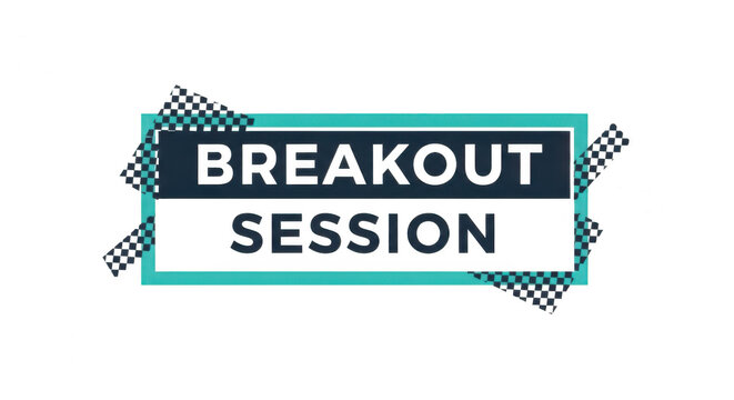 Breakout session text label for business meeting and conference event isolated png