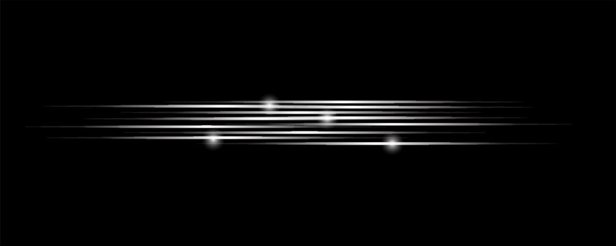 Colorful light trails, long time exposure motion blur effect. Red and blue glowing neon lights lines. Red blue special effect, speed police line. Magic of moving fast lines. Vector Illustration