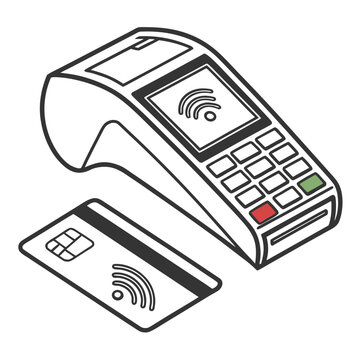 Credit card reader with card and keypad and screen