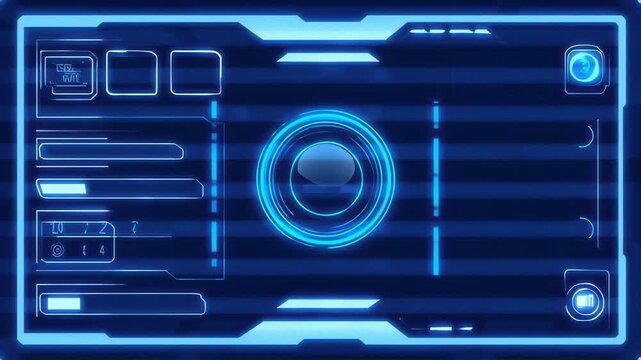 Futuristic User Interface Design with Sci-Fi Elements and Callouts