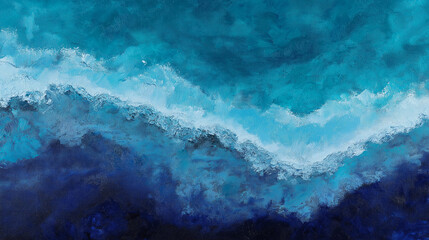 Obraz premium Abstract textured background with deep blue and teal hues creating depth and movement in a painterly style, deep blue teal painterly, blue teal depth abstract, artistic texture