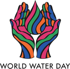 Obraz premium World Water Day 2026 with splashing water droplets on white background 