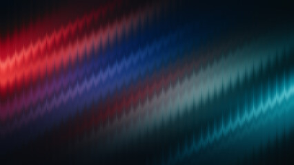 Dynamic wavy lines of red and blue light create a mesmerizing visual, an abstract gradient, perfect for technology and sci-fi art backgrounds and modern digital presentations © Eazzy Designs